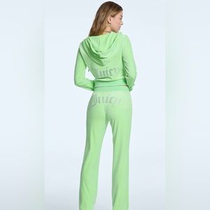 OG Big Bling Velour Track Pants + Jacket in Sour Apple